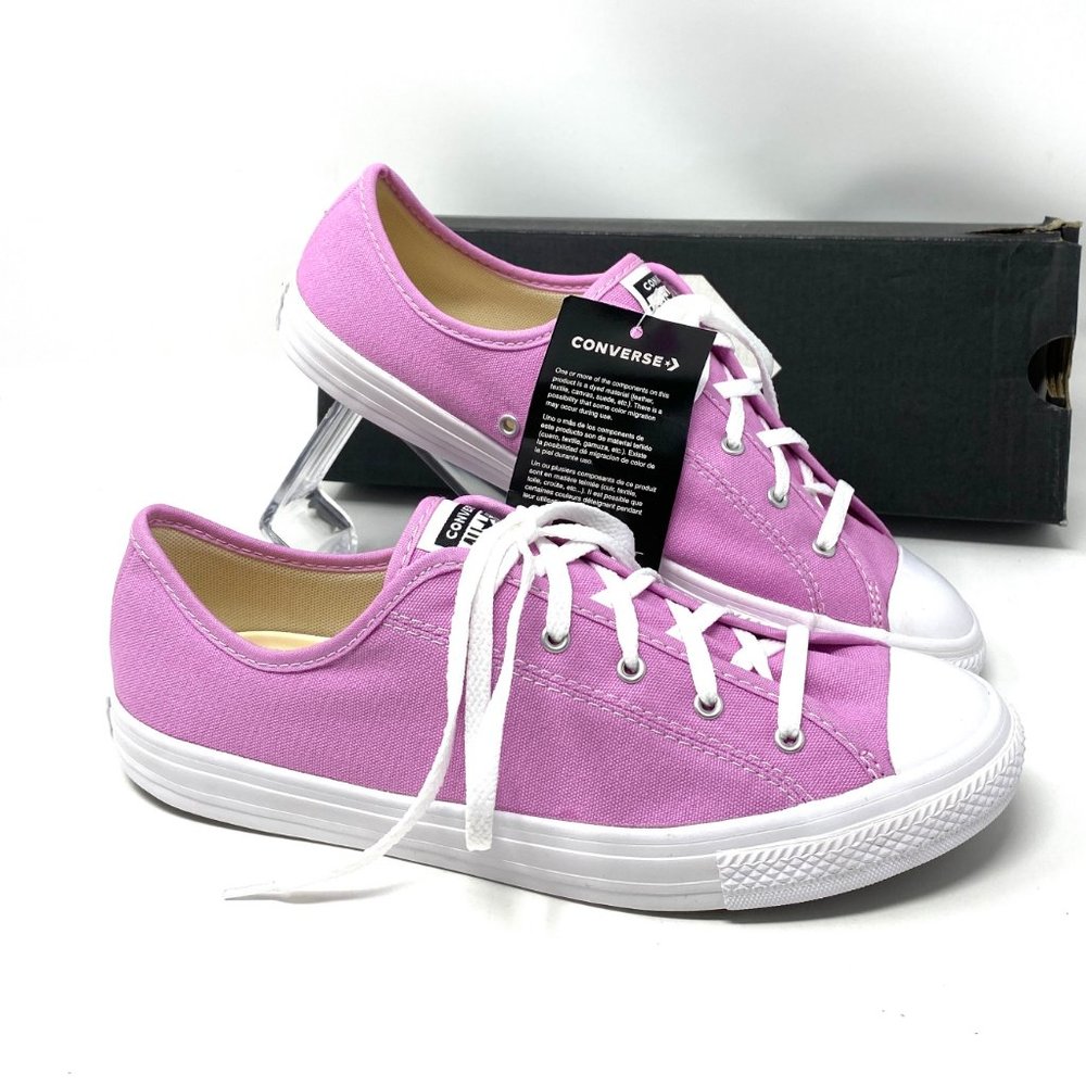 Converse CTAS Dainty Canvas Skate Sneakers Low Top Pink Shoes Women Size 566769F - Picture 9 of 11